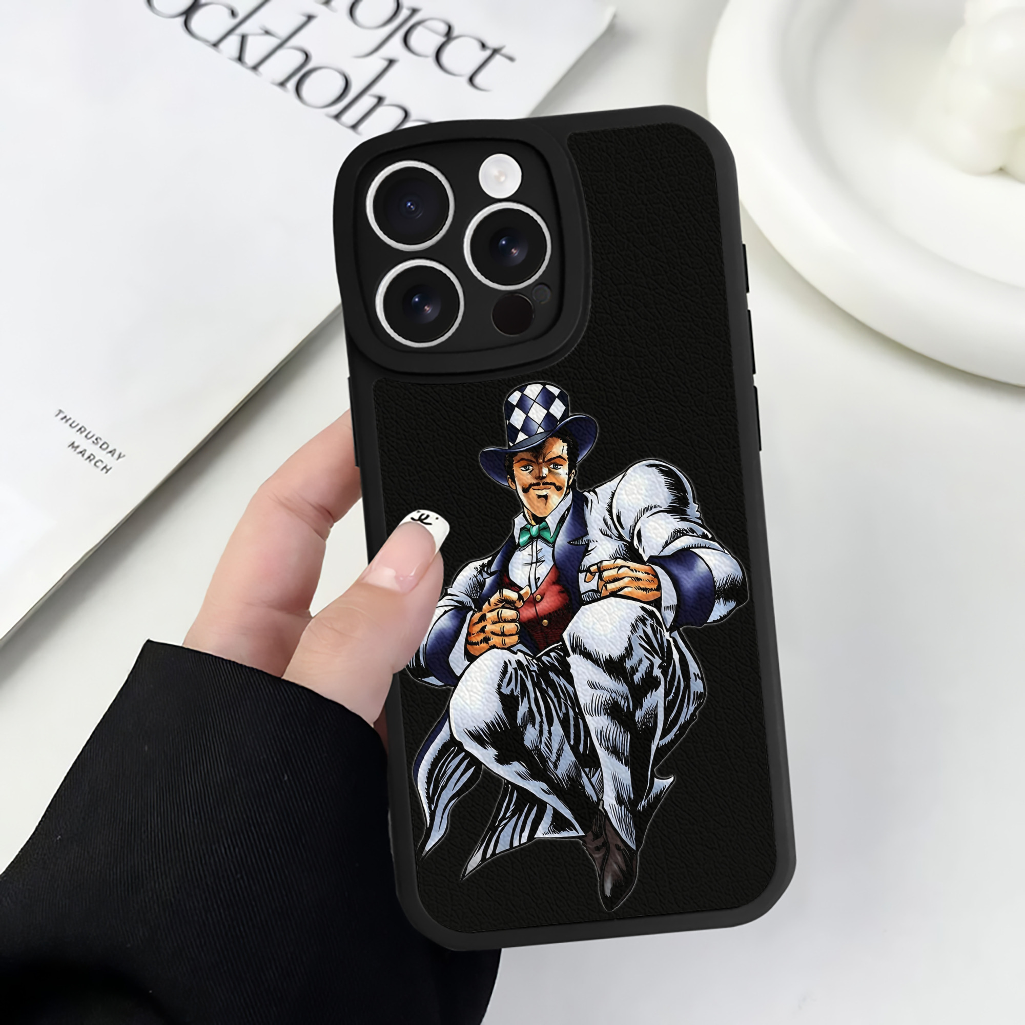 （画像用） ジョジョの奇妙な冒険 ウィル?アントニオ?ツェペリ JoJo's Bizarre Adventure Will Anthonio Zeppeli 【iPhone 16シリーズ対応】シリコンスマホケース（レザー調） 材質：シリコン